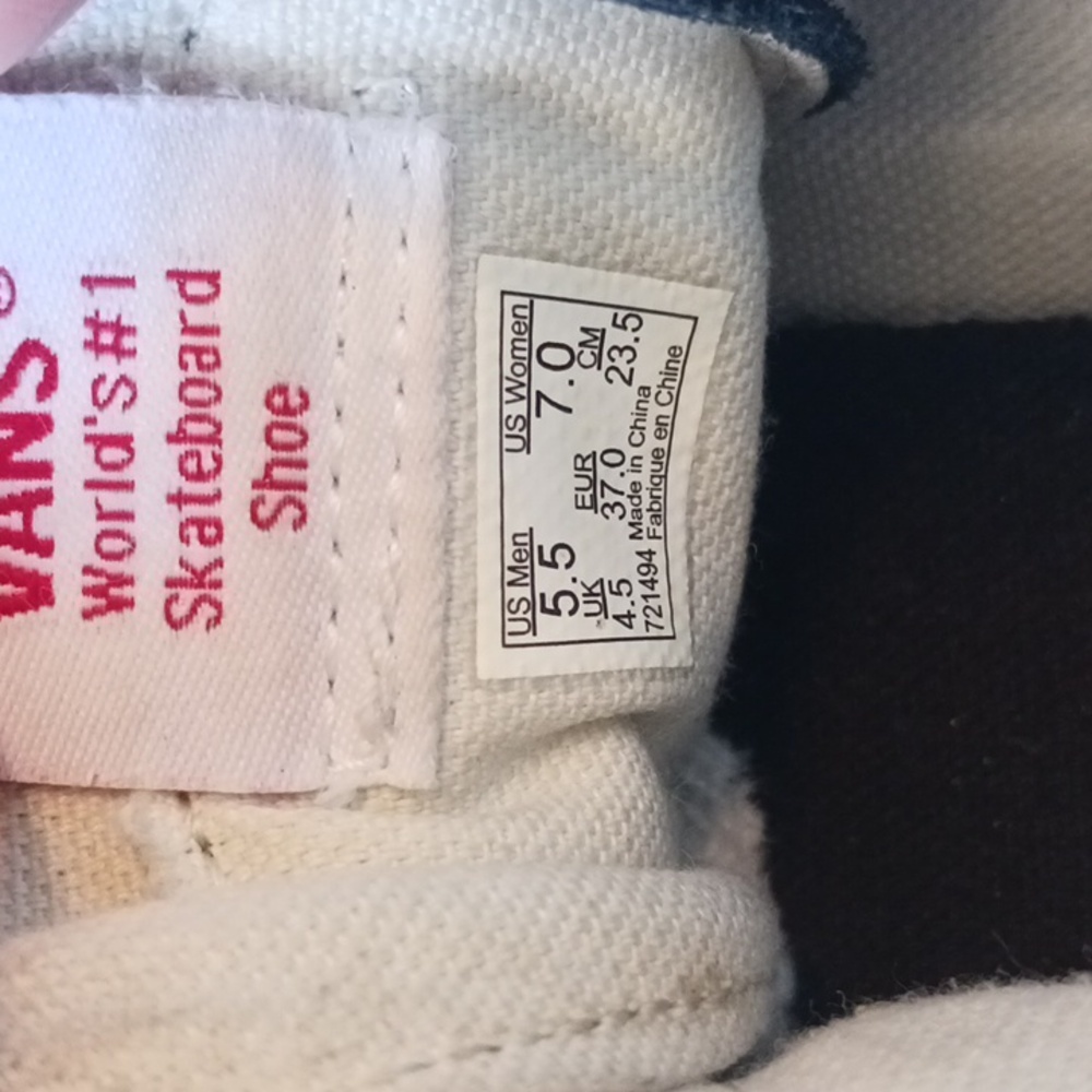 Vans Black and White High-Top Sneakers - Picture 3 of 8